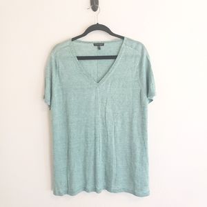 Eileen Fisher || Linen Short Sleeve Top - Sea Foam Green